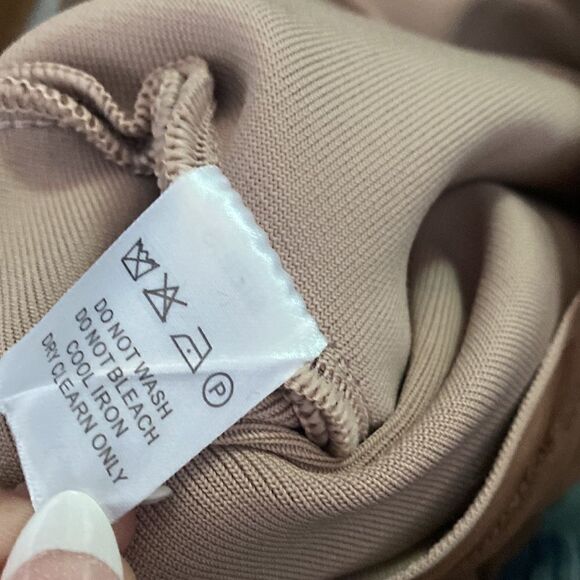 SEPIA BOUTIQUE Maisie Dress Brown Tulle Off Shoulder Bodycon - Picture 11 of 15